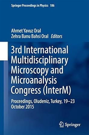 3rd international multidisciplinary microscopy and microanalysis congress proceedings oludeniz turkey 19 23