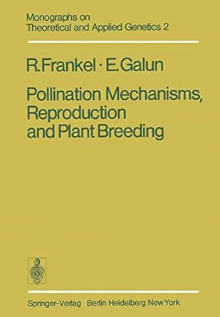 pollination mechanisms reproduction and plant breeding 1st edition r frankel e galun 3540079343,