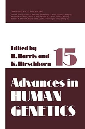 advances in human genetics 15 1st edition harry harris 1461583586, 978-1461583585