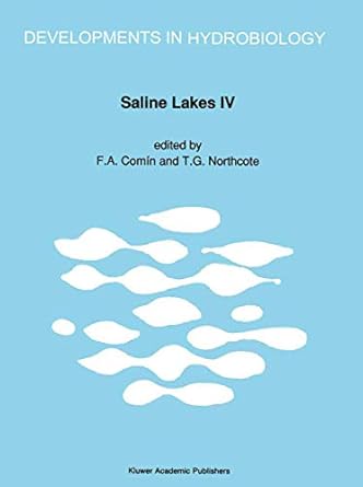 saline lakes proceedings of the fourth international symposium on athalassic saline lakes held at banyoles
