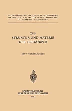 zur struktur und materie der festkorper 1st edition h o'daniel 3662279193, 978-3662279199