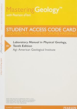 matering geology studen access core card laboratory manual in physical geology 1st edition agi american