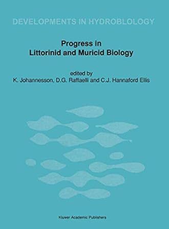 progress in littorinid and muricid biology proceedings of the second european meeting on littorinid biology