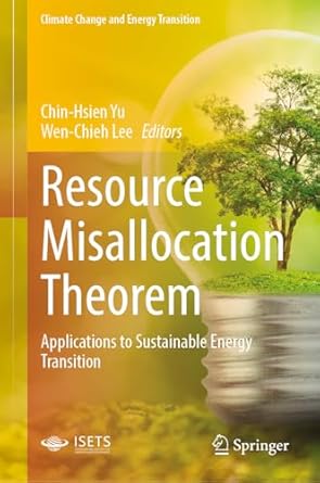 resource misallocation theorem applications to sustainable energy transition 1st edition chin hsien yu ,wen