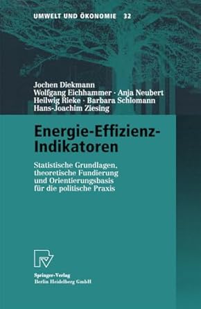 energie effizienz indikatoren statistische grundlagen theoretische fundierung und orientierungsbasis fur die