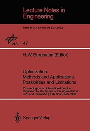 optimization methods and applications possibilities and limitations proceedings of an international seminar