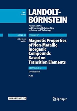 magnetic properties of non metallic inorganic compounds based on transition elements tectosilicates part 1st