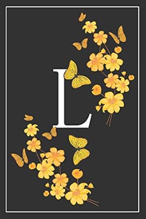 l elegant monogram initial blank lined journal notebook for women and girls 1st edition lexi and max