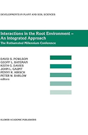 interactions in the root environment an integrated approach proceedings of the millenium conference on