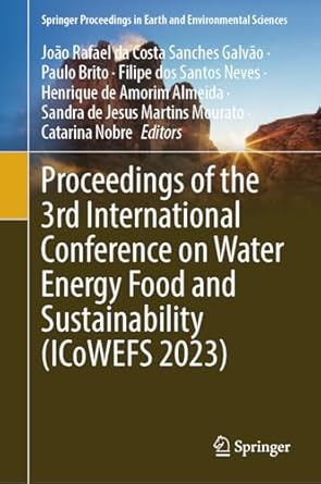 proceedings of the 3rd international conference on water energy food and sustainability 1st edition joao