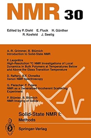 solid state nmr i methods 1st edition 3540571892, 978-3540571896