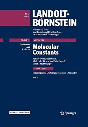 molecular constants mostly from microwave molecular beam and sub doppler laser spectroscopy paramagnetic