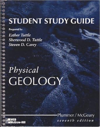 student study guide to accompany physical geology 1st edition charles c plummer 0697050173, 978-0697050175