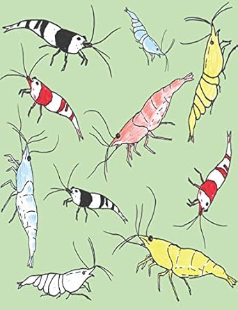 aquarium shrimp pattern composition book 200 page 100 sheet 7 44 x 9 69 wide ruled composition notebook