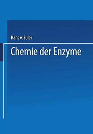 chemie der enzyme 1st edition hans v euler ,hans v euler karl myrback 3662426412, 978-3662426418
