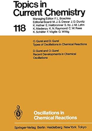 oscillations in chemical reactions 1st edition d gurel ,o gurel 3540125752, 978-3540125754