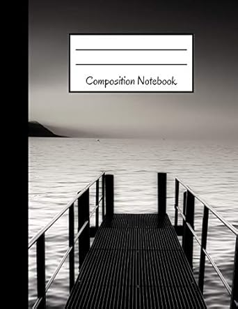 composition notebook black and white sea notebook 120 pages college ruled 1st edition blank publishers
