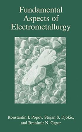 fundamental aspects of electrometallurgy 1st edition konstantin popov ,branamir grgur ,stojan s djokic