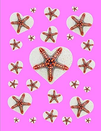 i love starfish journal notebook pink 150 college ruled pages 8 5 x 11 1st edition dumkist 1791600247,