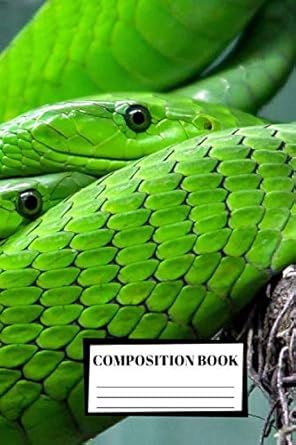 composition book snake writing notebook lined page book soft cover plain journal wild animal notebook 1st