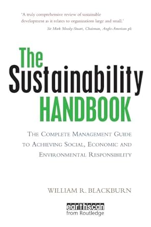 the sustainability handbook 1st edition william r blackburn 1138990094, 978-1138990098