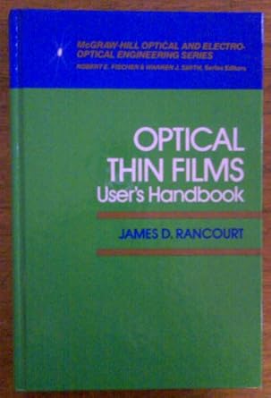 optical thin films users handbook 1st edition james d rancourt 0070511993, 978-0070511996