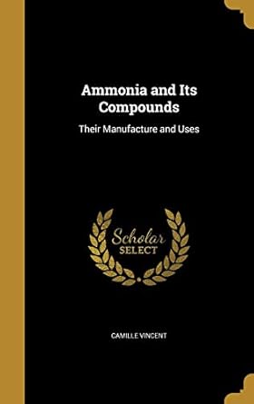 ammonia and its compounds 1st edition camille vincent 1360249885, 978-1360249889