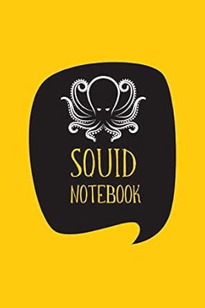squid notebook blank lined journal blank lined writing journals notebooks for girls or boys 6 x 9 lined 110