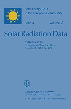 solar radiation data proceedings of the ec contractors meeting held in brussels 18 19 october 1982 1st