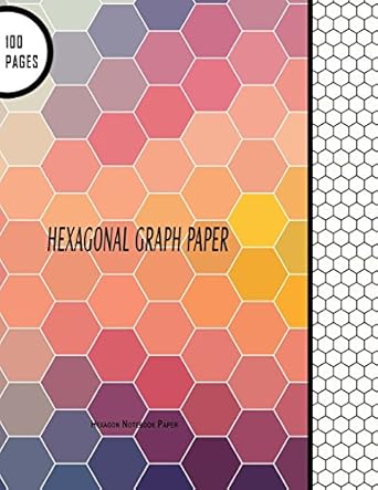 hexagonal graph paper hexagon notebook paper 100 pages 8 5 x 11 large line drawn hexagon shapes for creative