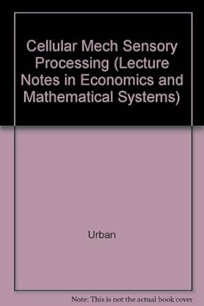 cellular mechanisms of sensory processing the somatosensory system 1st edition ed urban, l 0387576258,