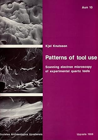patterns of tool use scanning electron microscopy of experimental quartz tools 1st edition kjel knutsson