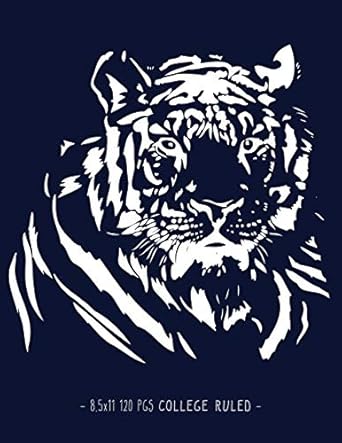 notebook for tiger lovers back to school notepad gift boys girls kids 8 5x11 1st edition big paw press