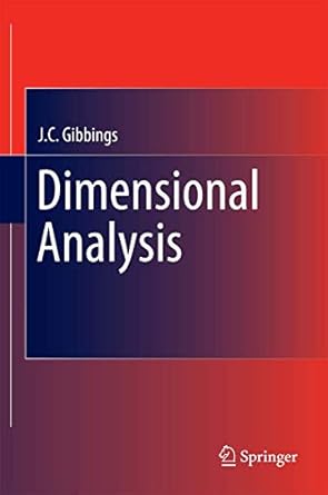 dimensional analysis 1st edition gibbings 1849963169, 978-1849963169