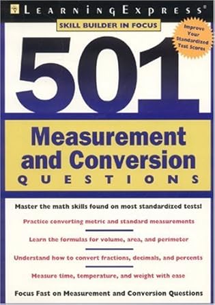501 measurement and conversion questions 1st edition learningexpress editors 1576855201, 978-1576855201