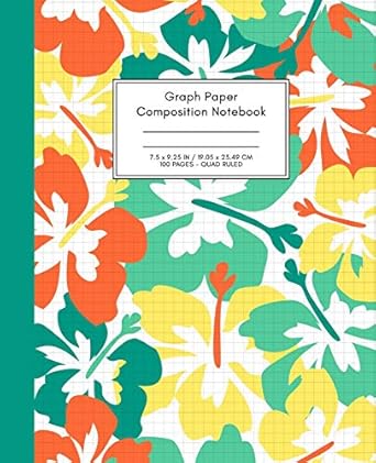 graph paper composition notebook quad ruled 5x5 grid paper for science math and engineering students or
