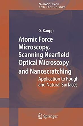 atomic force microscopy scanning nearfield optical microscopy and nanoscratching application to rough and