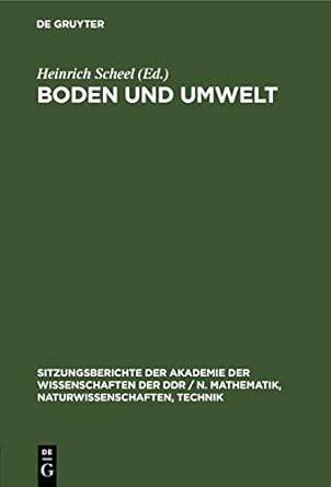 boden und umwelt 1st edition heinrich scheel 3112504275, 978-3112504277