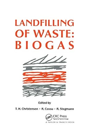 landfilling of waste biogas 1st edition t h christensen ,r cossu ,r stegmann 0367863545, 978-0367863548