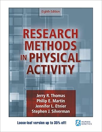 research methods in physical activity 1st edition jerry r thomas ,philip martin ,jennifer l etnier ,stephen j