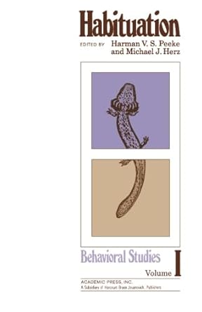 habituation behavioral studies 1st edition harman v s peeke 0124333745, 978-0124333741
