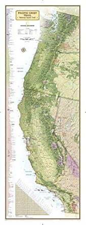 national geographic pacific crest trail wall map wall map laminated 1st edition national geographic maps