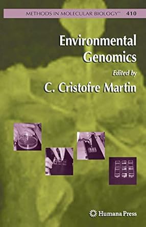 environmental genomics 1st edition c cristofre martin 1617377716, 978-1617377716