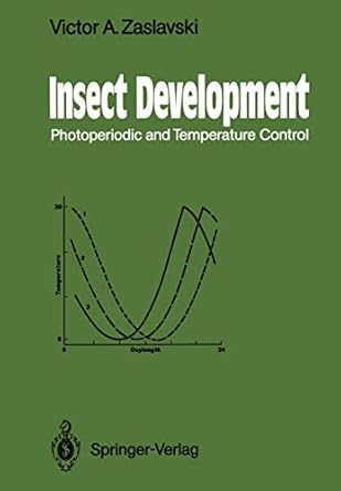 insect development photoperiodic and temperature control 1st edition victor a a zaslavski ,a veerman ,v b