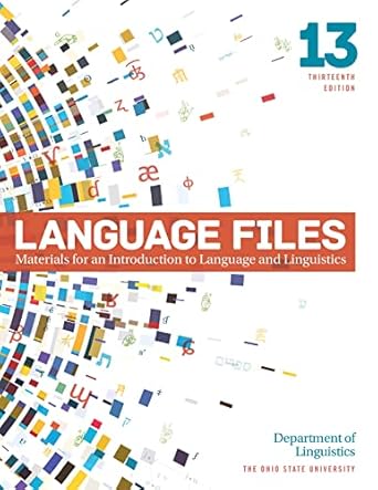 language files materials for an introduction to language and linguistics 1st edition department of