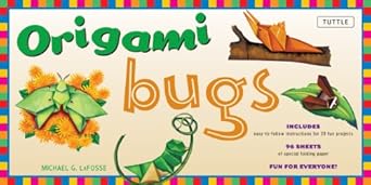 origami bugs kit kit with 2 origami books 20 fun projects and 98 origami papers this origami for beginners