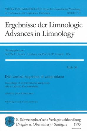 advances in limnology proceedings of an 1st edition joop ringleberg 3510470400, 978-3510470402
