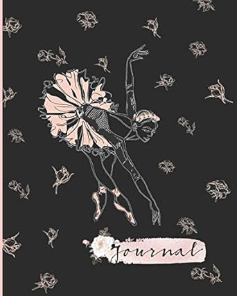 journal black and pink ballet journal lined and dot grid interior with ballerinas 1st edition akamai press