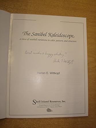 the sanibel kaleidoscope a view of seashell variations in color pattern and structure 1st edition harlan e
