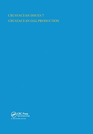 crustacean egg production 1st edition armand kuris 9061910986, 978-9061910985